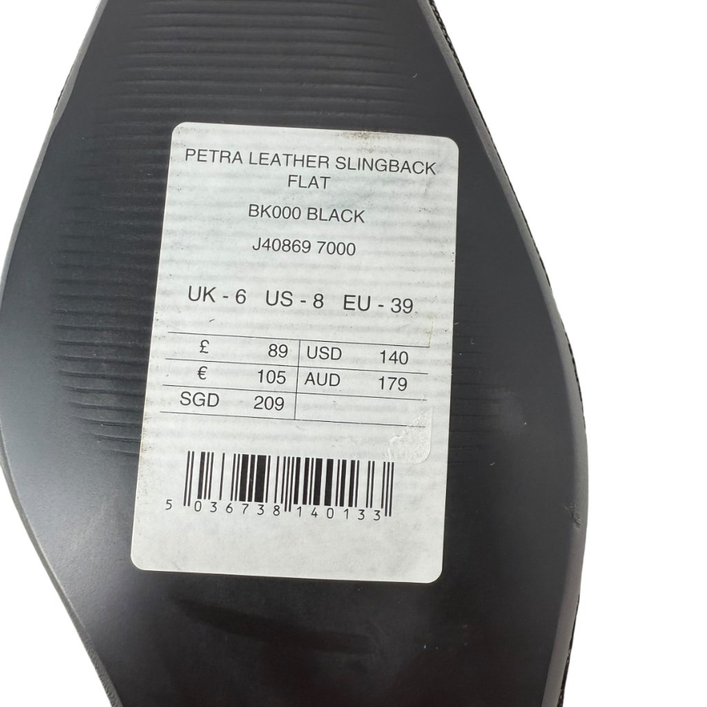 Nwt Jigsaw Petra Leather Slingback Flat Black 39 — image 7 of 7